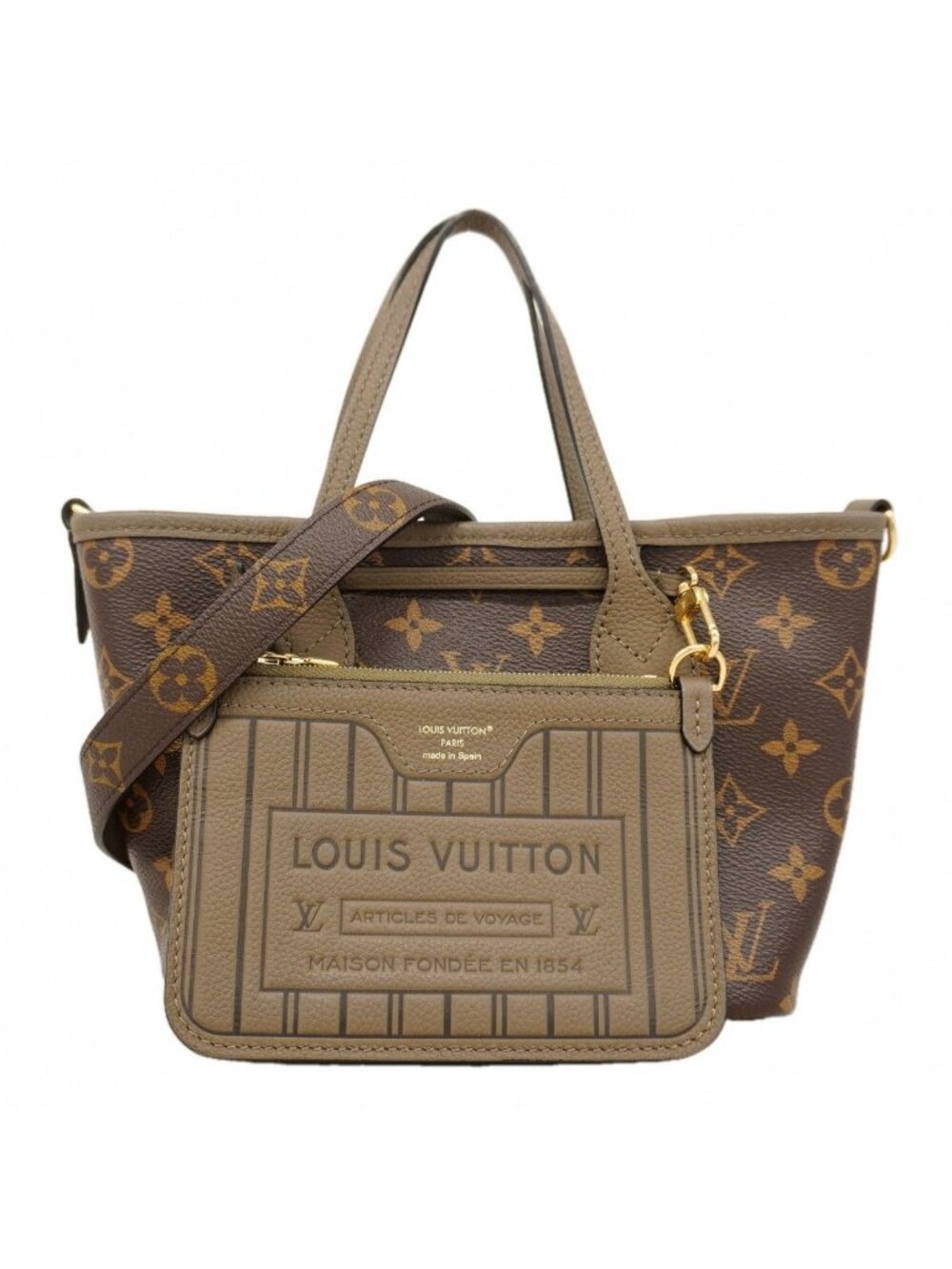Louis Vuitton Tote Monogram Neverfull Inside Out BB Dark Fango 2-Way